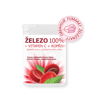 Železo 100% + vitamín C + kopřiva tbl. 90